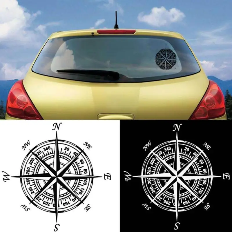 

VODOOL 20cm*20cm NSWE Nautical Navigation Compass Car Sticker Reflective Vinyl Motorcycle Boat Decor Decal Stickers Car Styling