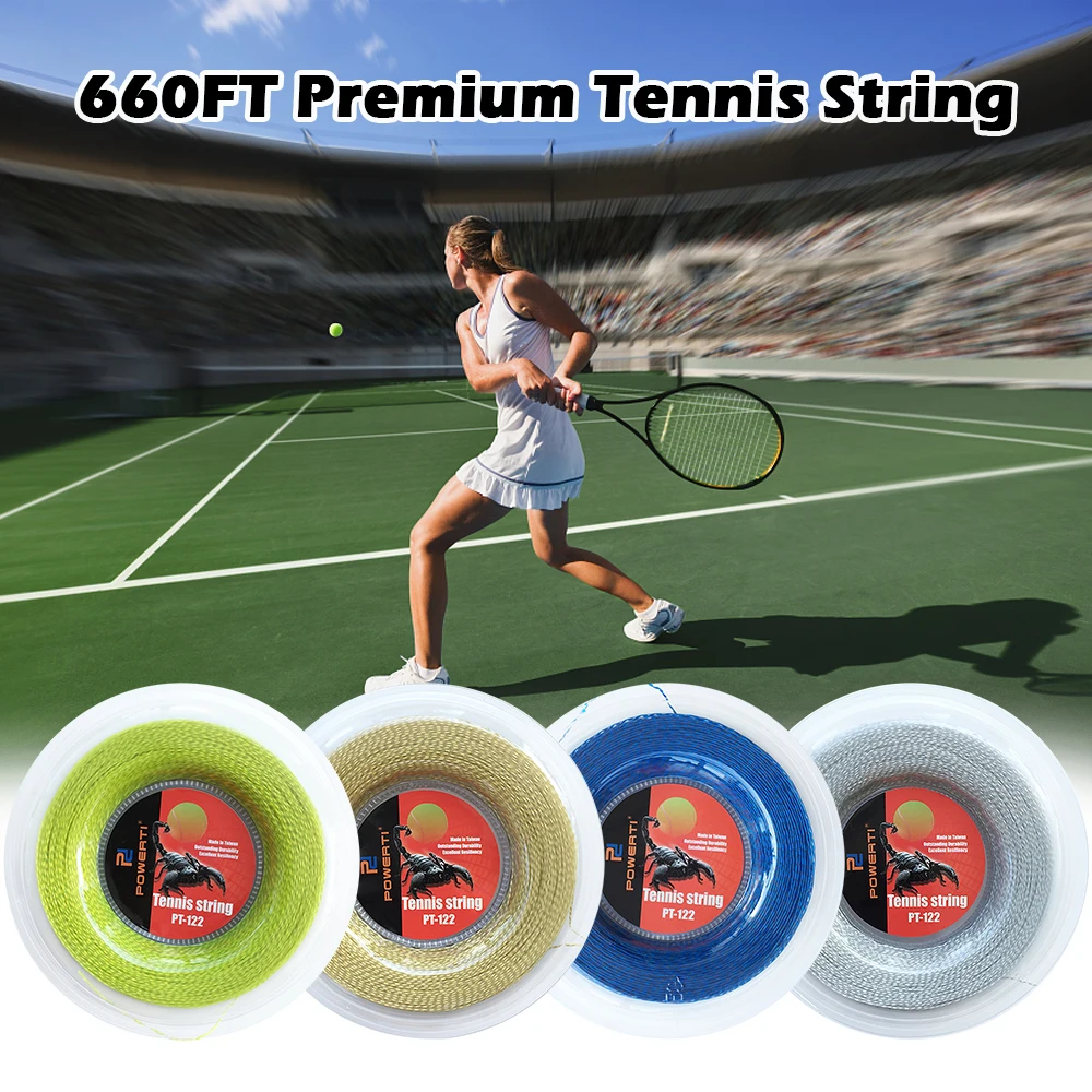 

Powerful Tennis String 200M/660 FT Nylon Soft Resilient Tennis Racket Replacement String Tennis Trainng String Gym Sport Outdoor