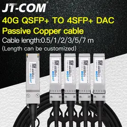 Высококачественный Гибридный 40G QSFP + to 4xsfp + кабель DAC 0,5 м 1 м 2 м 3 м 5 м 7 м пассивный Direct Attach Медь двухтактный кабель