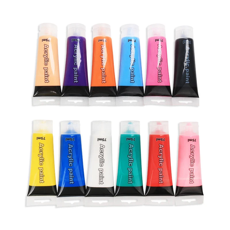 

75ml Multicolor Hose Acrylic Pigment For Drawing Artist Professional Drawing Graffiti Acrylic Paints School Student Art Supplies