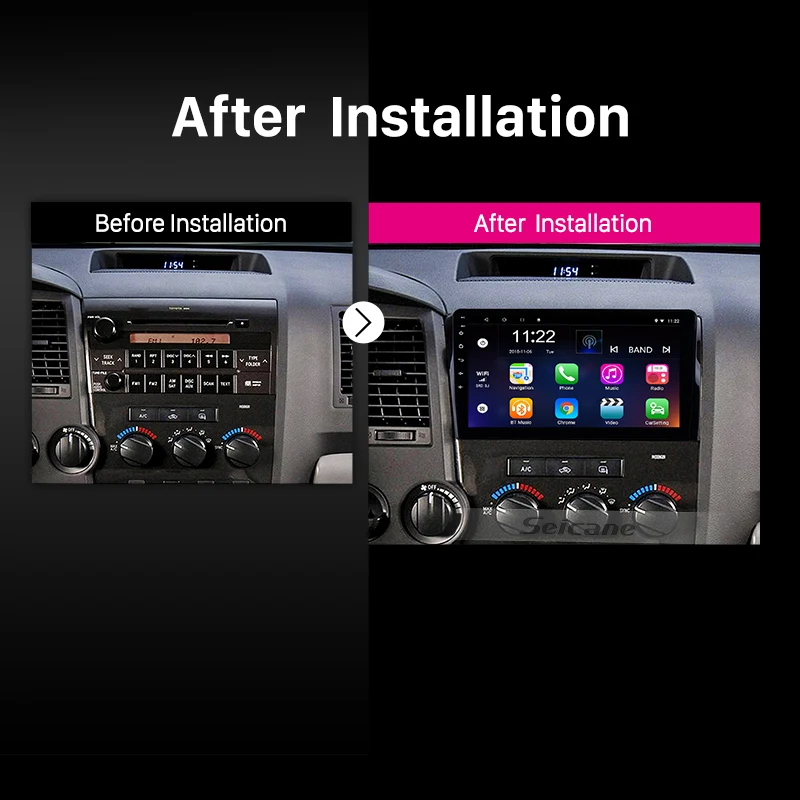 Clearance Seicane Android 9.0 Car AutoStereo GPS Navi 10.1 inch for 2006-2015 TOYOTA Sequoia Support Steering Wheel Control Carplay 5