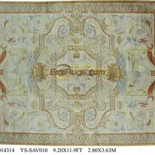 Топ Мода Tapete Подробнее о 9,2 'X 11,9' ручной Узелок толстый плюшевый французский коврик «савонри» ковер сделан на заказ ys-sav010gc88savyg2