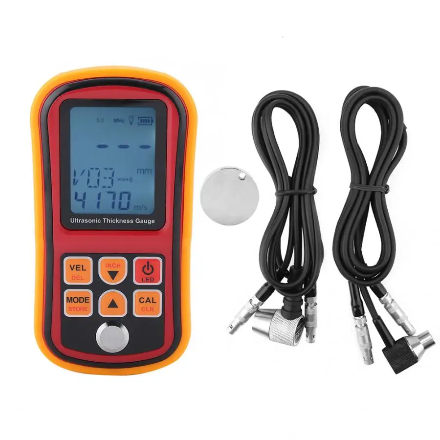 steel 5MHZ 10009999m/s ZJMZYM GM130 Handheld Ultrasonic Thickness