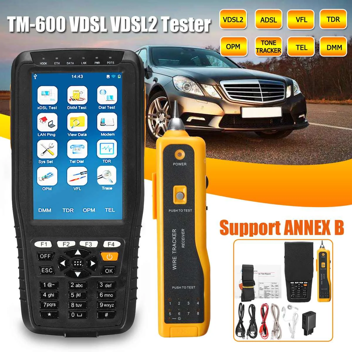 

ANNEX B TM-600 VDSL VDSL2 Tester for xDSL Line Test All-in-One (ADSL/ADSL2/ADSL2+/VDSL2/READSL with TDR DMM Function