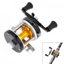Metal Drum Fishing Reel Gear Ratio 3.8:1 Right Hand Trolling Reel Casting Sea Fishing Reel Saltwater Bait Casting Reel Coil hiumi trolling reel fishing gla200 gla300 black red left right hand casting sea fishing reel saltwater baitcasting reel coil