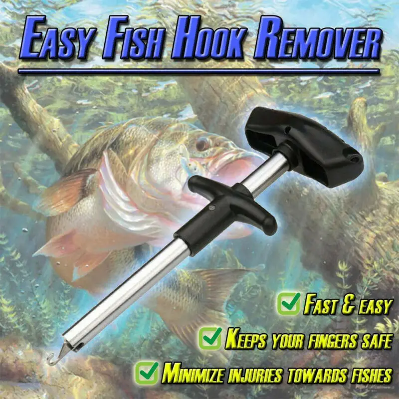 

2019 Easy Fish Hook Remover New Fishing Tool Minimizing The Injuries Tools Tackle T-type Hook Remover Hook Fishing Tool New