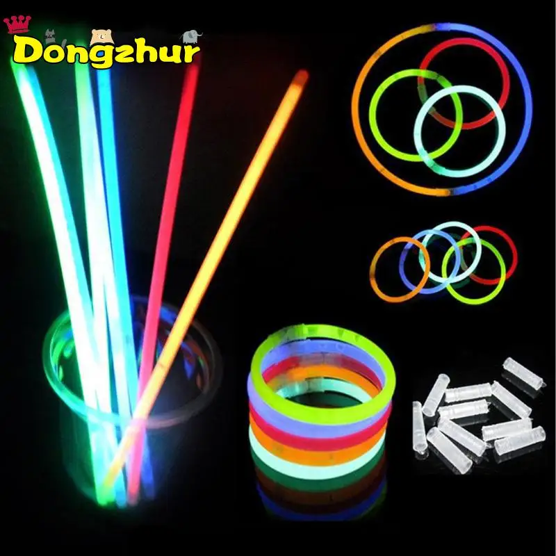 

100Pcs Glow Sticks Light Bracelets Necklace Glow in The Dark Birthday Christmas Party Supplies Luminous Prop Toys