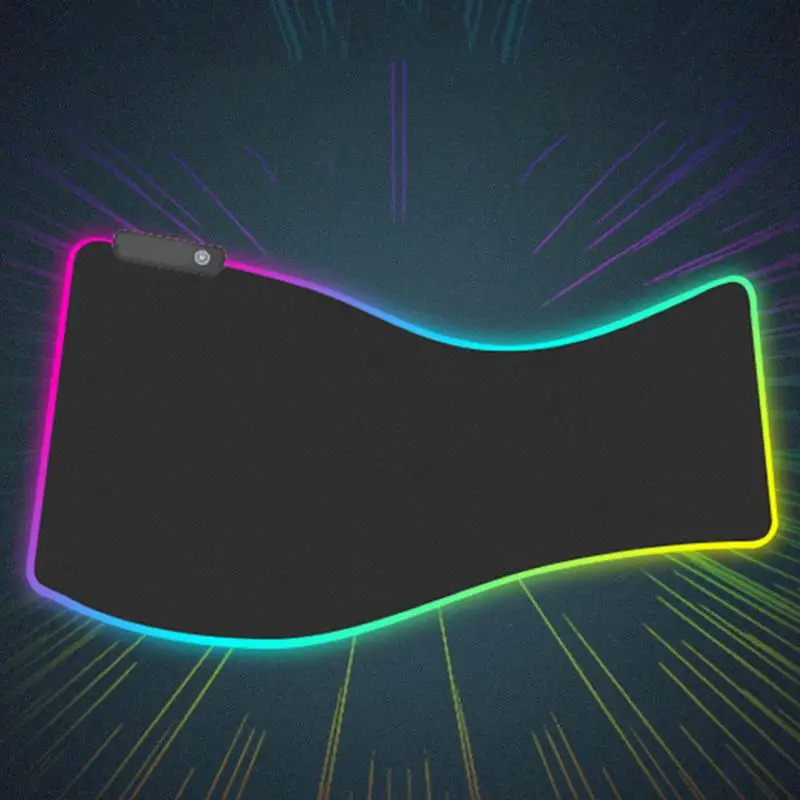 

Oversized Illuminated Gaming Accessory Thicken RGB Glowing LED Extended Illuminated Keyboard Mat Non-slip Waterproof Accessory