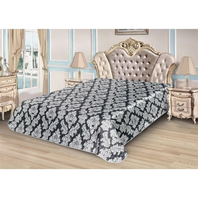 Bedspread "ethel" "silk" Velvet, Size 220*240 Cm, Faux Silk 100 N/e