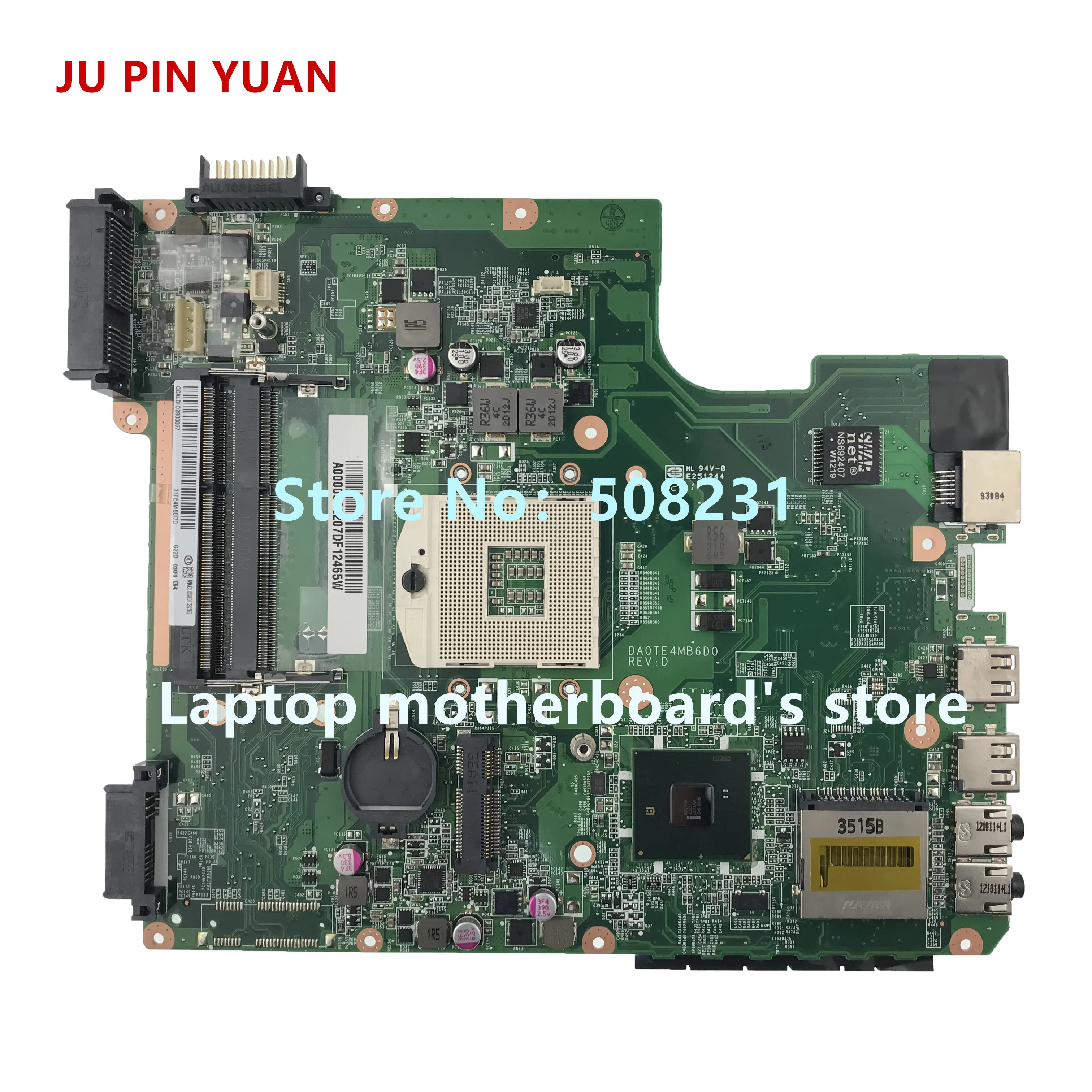 JU PIN YUAN A000093220 DA0TE4MB6D0 For toshiba satellite L740 L745 laptop motherboard 100% fully Tes
