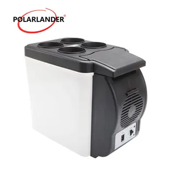 

12V Auto Supplies ABS Car Refrigerator 6.0L Fridge Double Use Car Style Portable Car Fridge Cooling Warmer 48W White