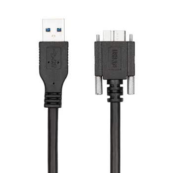 

10pcs/lot Cablecc 5m USB 3.0 A type Cable Male to Micro USB 3.0 B Male with Mount Panel Screws for Hard Disk for Point Grey