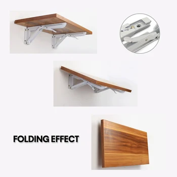 

Folding Bracket Triangle Wall Shelf 90 Degree Telescopic Foldable Desk Rack Hardware Accessories