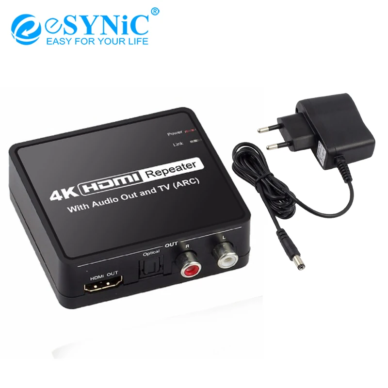 

Esynic HDMI to HDMI and Optical L/R Stereo Audio Extractor Converter with ARC Function HDMI Audio Splitter Adapter 4K x 2K