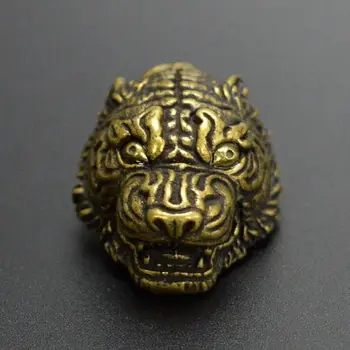 

Chinese old collection handwork bronze Zodiac Tiger Key buckle statue Pendant