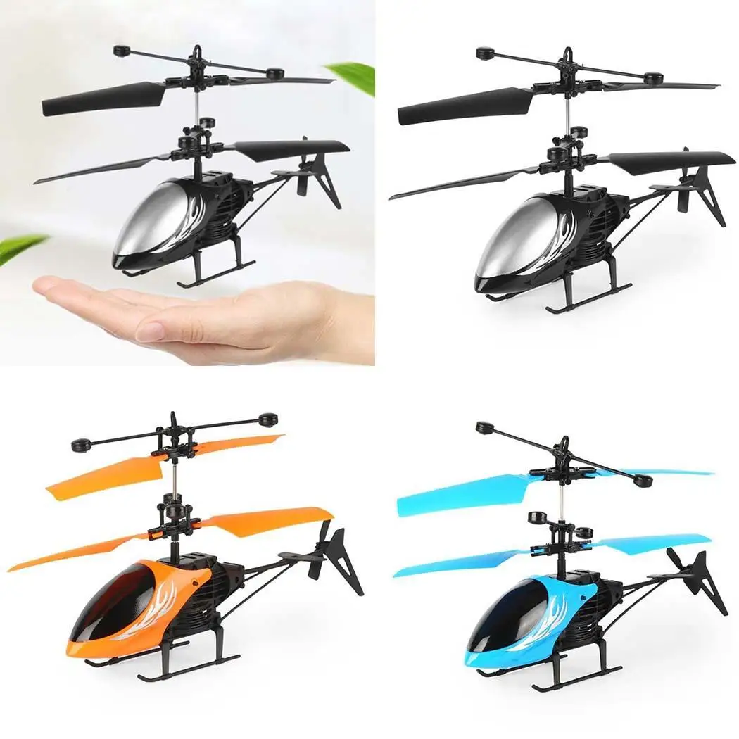 Hot sale explosion Induction remote control helicopter child  sensing aircraft electric toy fixed wing mini flying multicolor