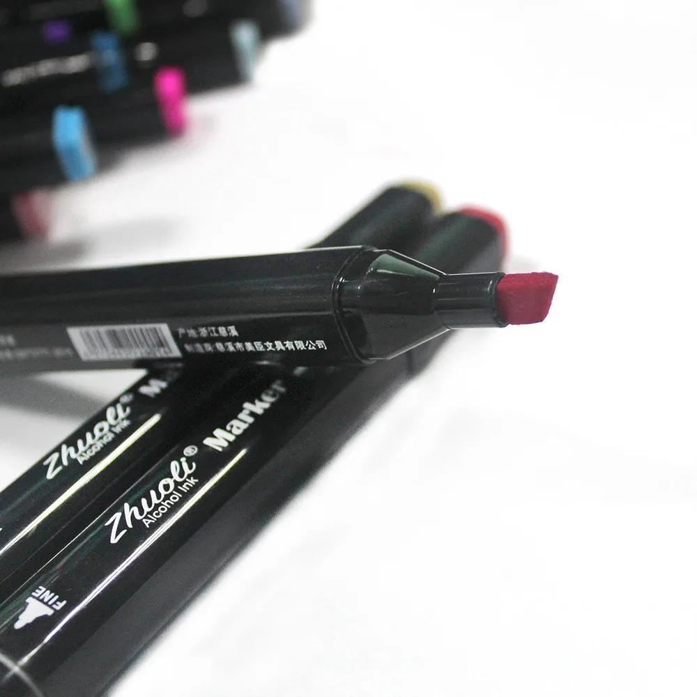 

TOUCHNEW 1PCS color type marker pen artist dual head marker sketch watercolor brush pen liner for drawing set