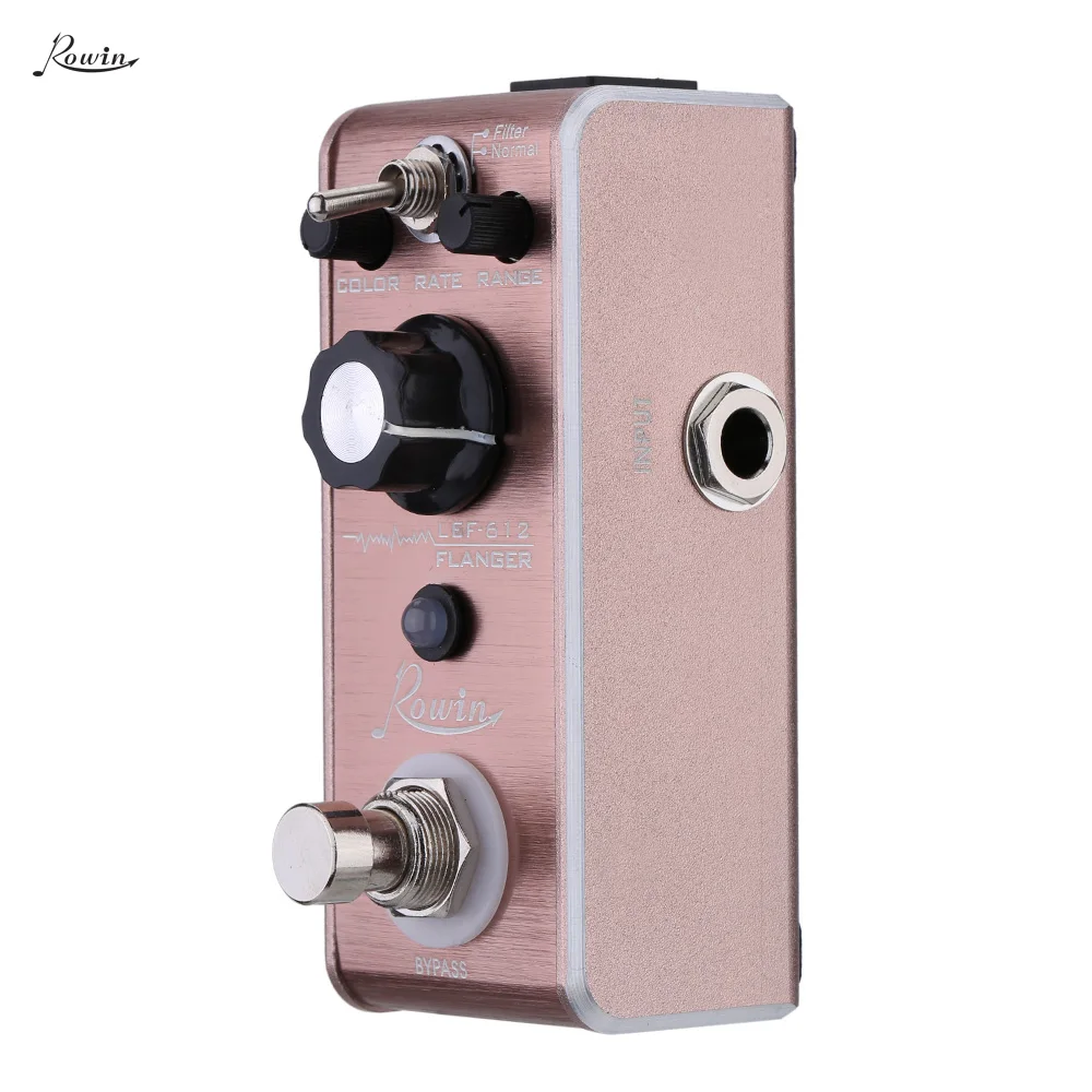 Портативная мини педаль для гитары Rowin LEF 612 Flanger аксессуары гитары|Детали и гитар|