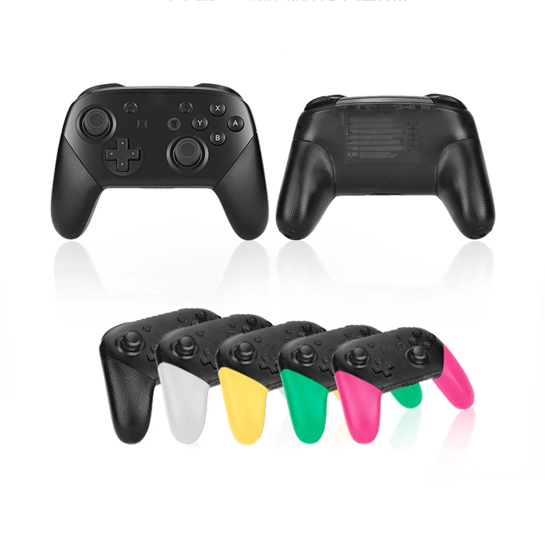 

Anti-Slip Grip Shell DIY Delicate Textured Replacement Grip Handles Cover Shell for Nintendo Switch Pro Controller Elite Black