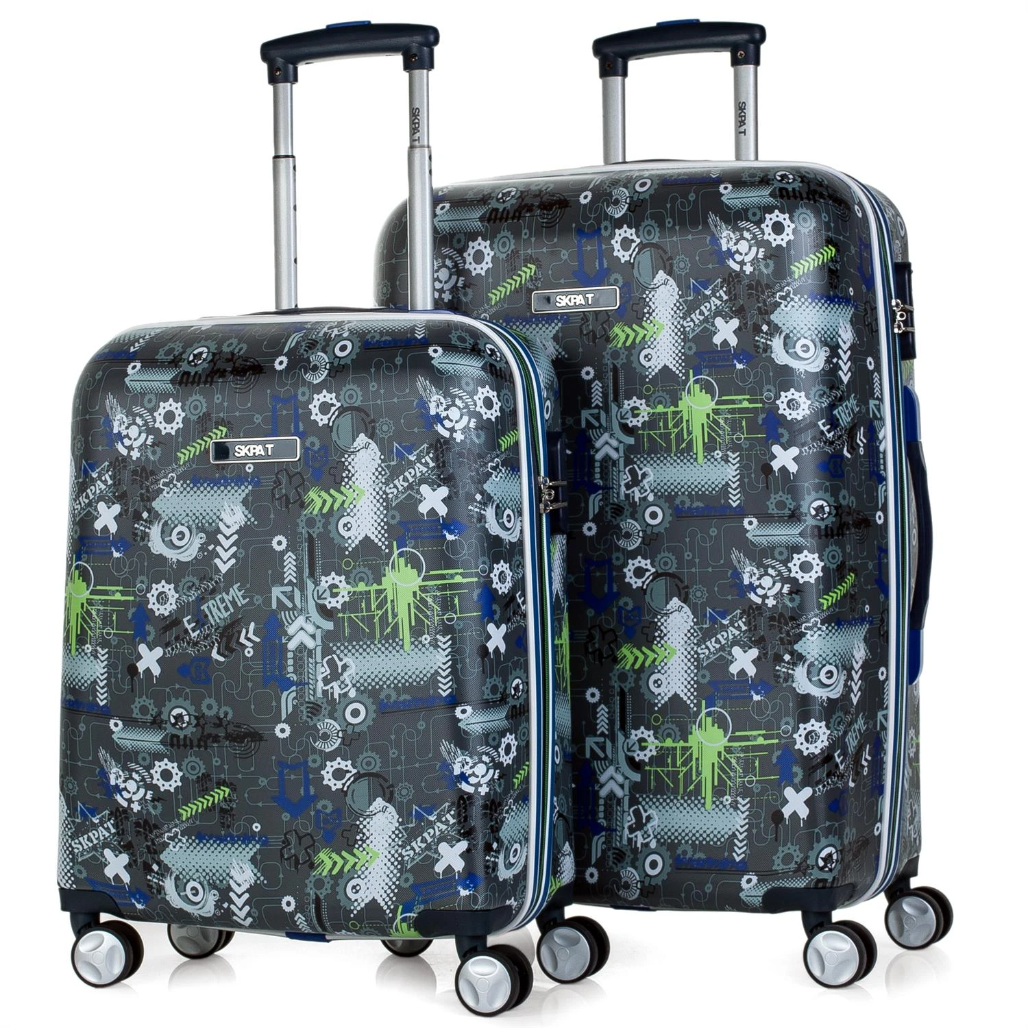 Skpat Coleccion Extreme Travel Set 2 Maletas Trolley 55/70 Cm ABS En Gris 53800|Sets de equipaje| AliExpress