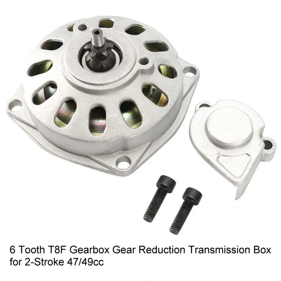 

6 Tooth T8F Gearbox Gear Reduction Transmission Box for 33CC 36CC 43CC 47CC 49CC Moto Petrol Scooter Chopper ATV Buggy Go kart