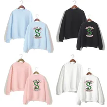 Ривердейл Саут Сайд змеи толстовки SouthSide Толстовка мультфильм печати для женщин Забавный пуловер спортивный костюм женский капюшон с капюшоном