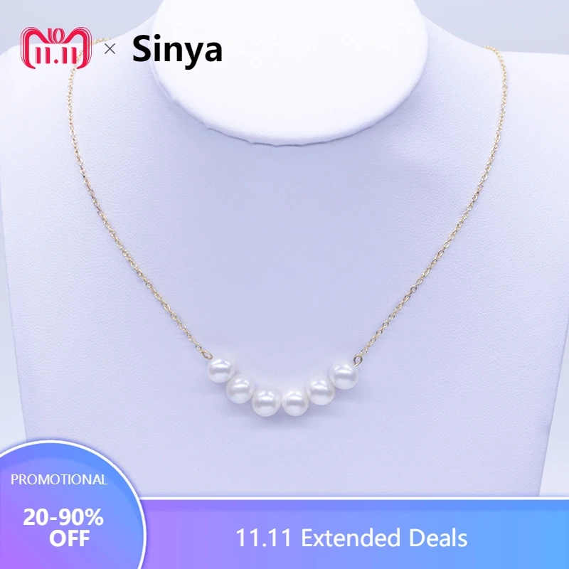100% real 18k AU750 gold Smile Chain Clavicle pearls Necklace For Women girls children lover Fashion jewelry smile face design цена 100% real 18k AU750 gold Smile Chain Clavicle pearls Necklace For Women girls children lover Fashion jewelry smile face design цены онлайн