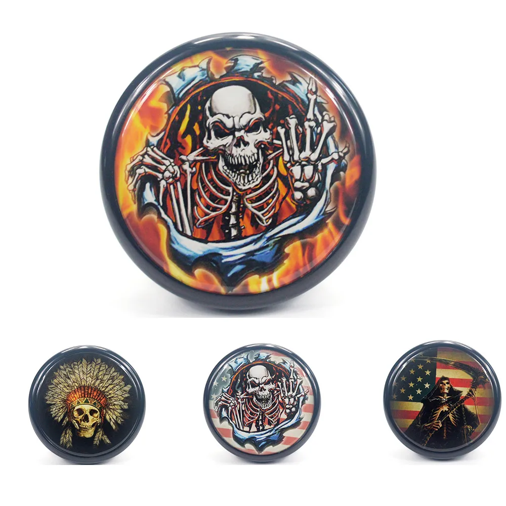 

Mooreaxe Skull Head Ghost Cover Cap For Harley Sportster XL 883 1200 Road King Softail Fatboy Gas Fuel Tank Cap