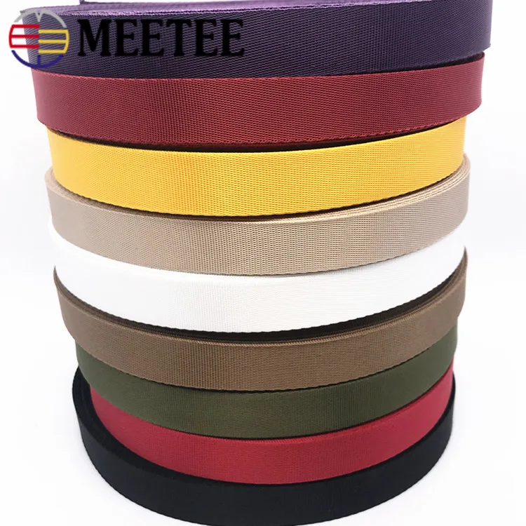 

8Meters 0.7mm Thick Polyester Nylon Webbings Straps Tapes Knapsack Backpack Belt Label Ribbons Bias Binding DIY Sewing Craft