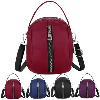 

Ladies Mini Messenger Shoulder Bag Women Crossbody Bag Solid Color Nylon Small Bag Satchels For Girls Teenage