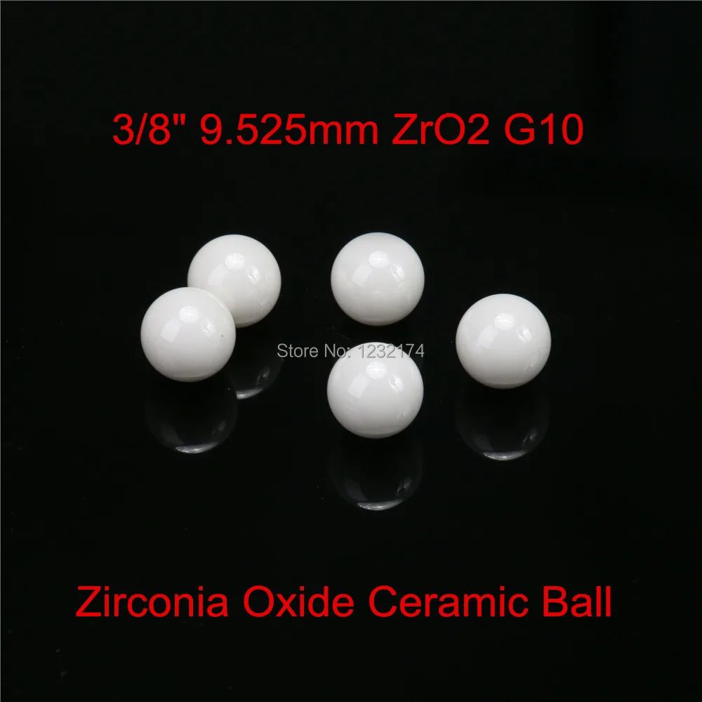 

3/8" 9.525mm ZrO2 Zirconia Oxide Ceramic Ball G10 10pcs for valve ball,bearing, homogenizer,sprayer,pump 9.525mm ZrO2 ball