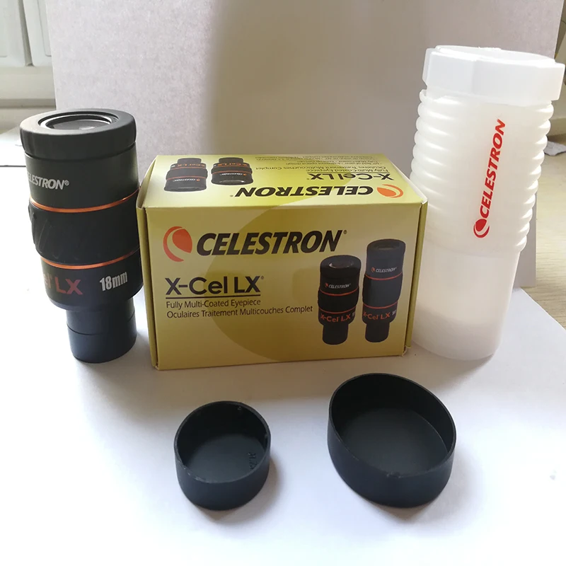 Окуляр Celestron X-CEL LX 2,3 мм 5 мм 7 мм 9 мм 12 мм 18 мм 25 мм широкоугольный телескоп 60 градусов планетарный окуляр туманности 1,25"