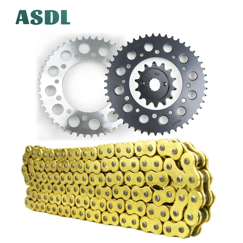 

520 14T 47T Motorcycle Motor Transmission Drive Chain and front rear sprocket set for HONDA CR500 CR 500 1988 1989 1990 - 2001