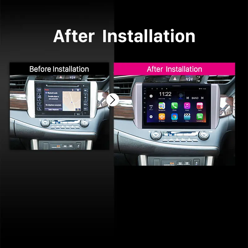 Sale Seicane 9 inch Android 8.1 for 2015 Toyota Innova Right Hand Drive 1024*600 Car Radio GPS Unit Player Steering Wheel Control 5