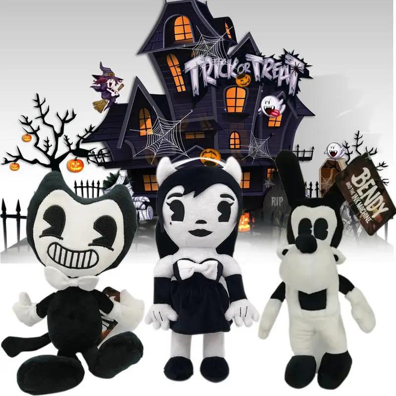 

Plush Toys Bandy And Ink Machine Halloween Gifts Children Room Doll Decoration Festival Funny Dolls Beautiful Gifts