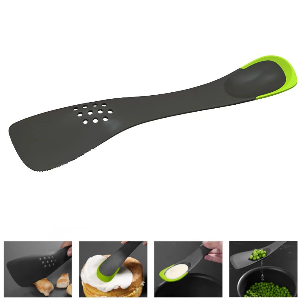 

5-in-1 Nylon Soup Spoon Multifunctional Heat Resistant Non-stick Kitchen Utensil Server Spatula