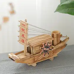 Парусник музыкальная шкатулка Китайский античный твердый деревянный украшения инновационные музыка просвещения звук игрушечные лошадки