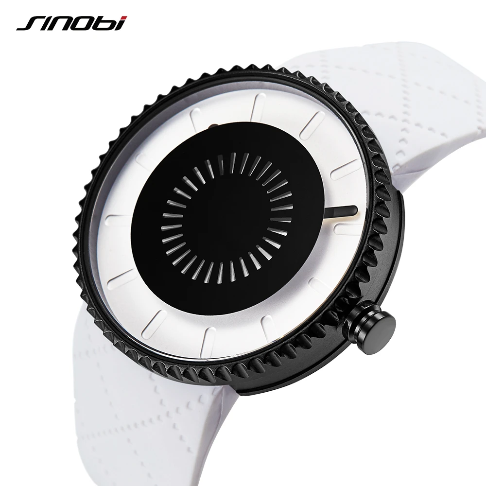 

SINOBI Originality Mens Watches Sports Fashion Watches Waterproof Creative Silicone Band Quartz Watch for Male Reloj Hombre 2018