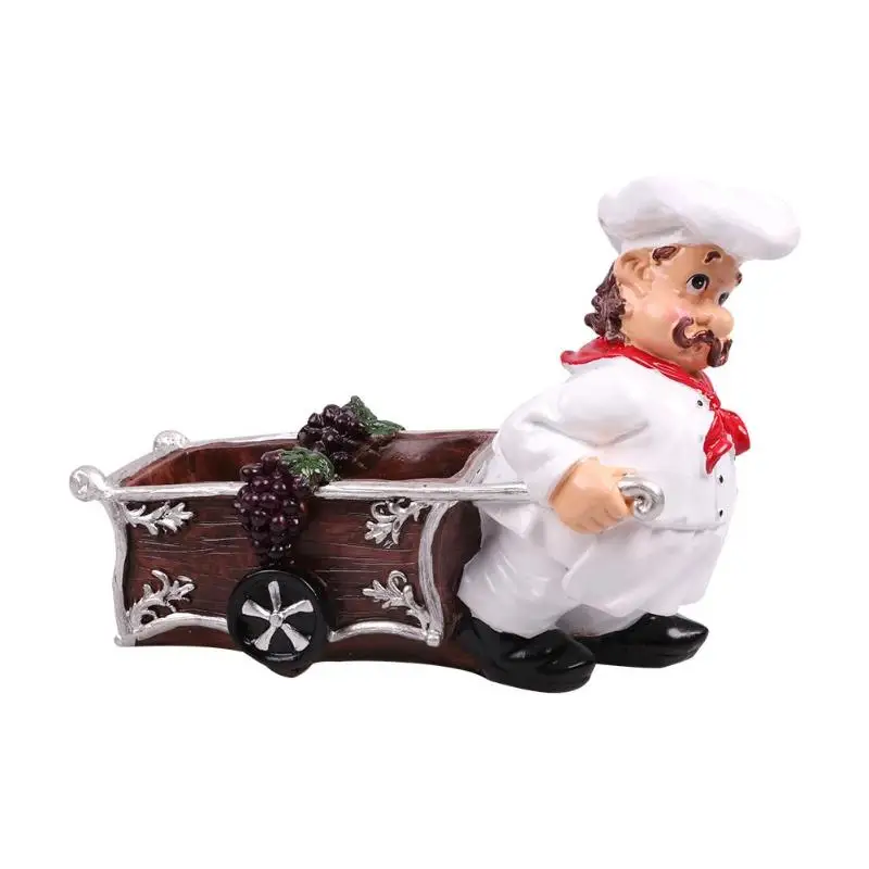 

American Style Resin Chef Pepper Figurine Creative Kitchen Decor Home Crafts Gifts E5M1