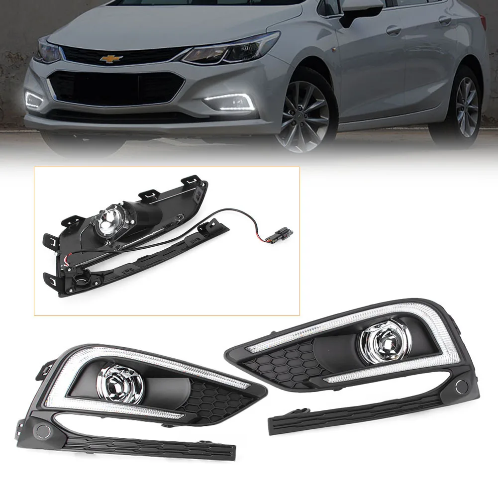 2 шт. Автомобильный светодиодный светильник дневного света для Chevrolet Cruze 2017 2018