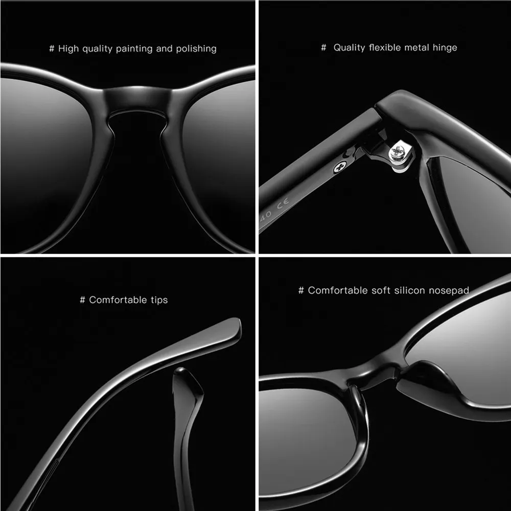 YOOSKE Классические поляризованные солнцезащитные очки для мужчин, Винтажные Солнцезащитные очки для вождения, солнцезащитные очки для женщин, женские, мужские, ретро очки, UV400