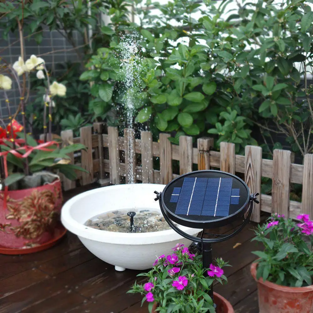

2019 New Outdoor Solar Fountain Solar Water Pump Kit 9V 3W 2W Landscape Pool Garden Fountain
