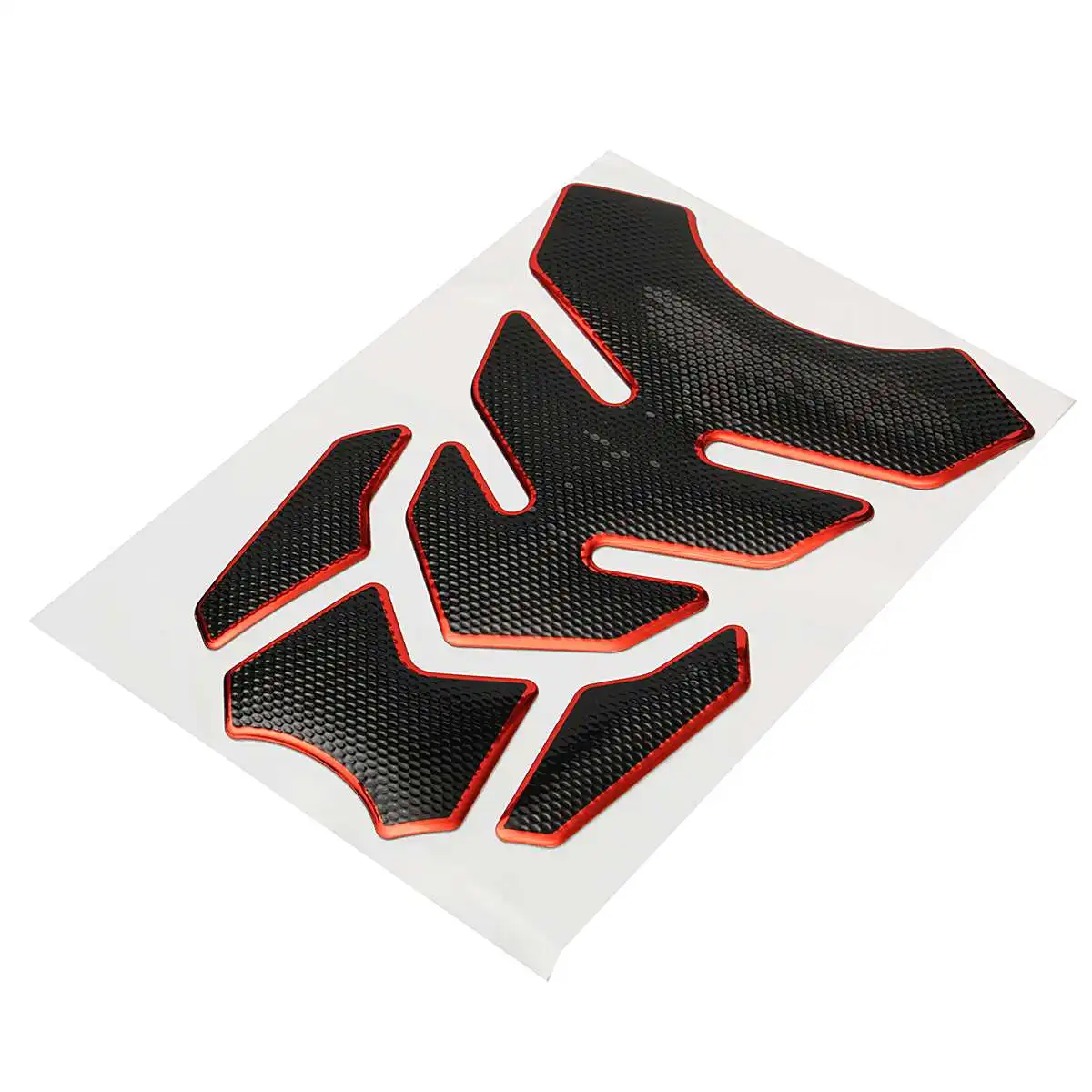 

Universal Red Black Motorcycle 3D Rubber Sticker Gas Fuel Oil Tank Pad Protector Cover Decals For Kawasaki For Honda