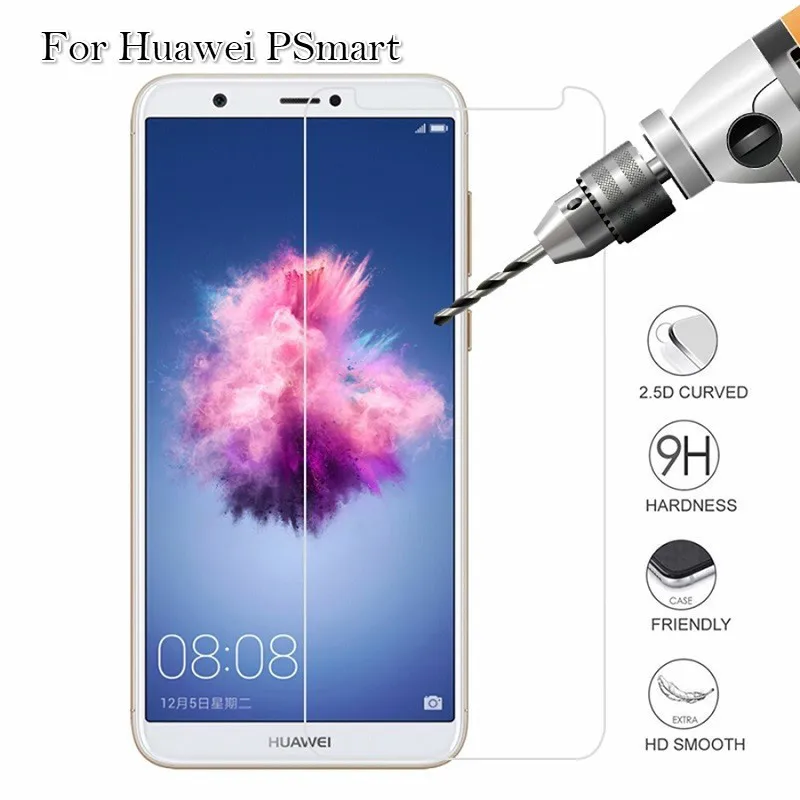 

9H 2.5D Safety Protective Tempered Glass For Huawei PSmart Screen Protector For Huawei P Smart Glass Film On FIG LX1 LX2 LX3 LA1