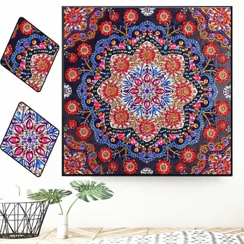 

Huacan Diamond Painting Special Shaped Diamond Mosaic Flower Handicraft Needlework Rhinestone 5d DIY Diamond Embroidery Mandara