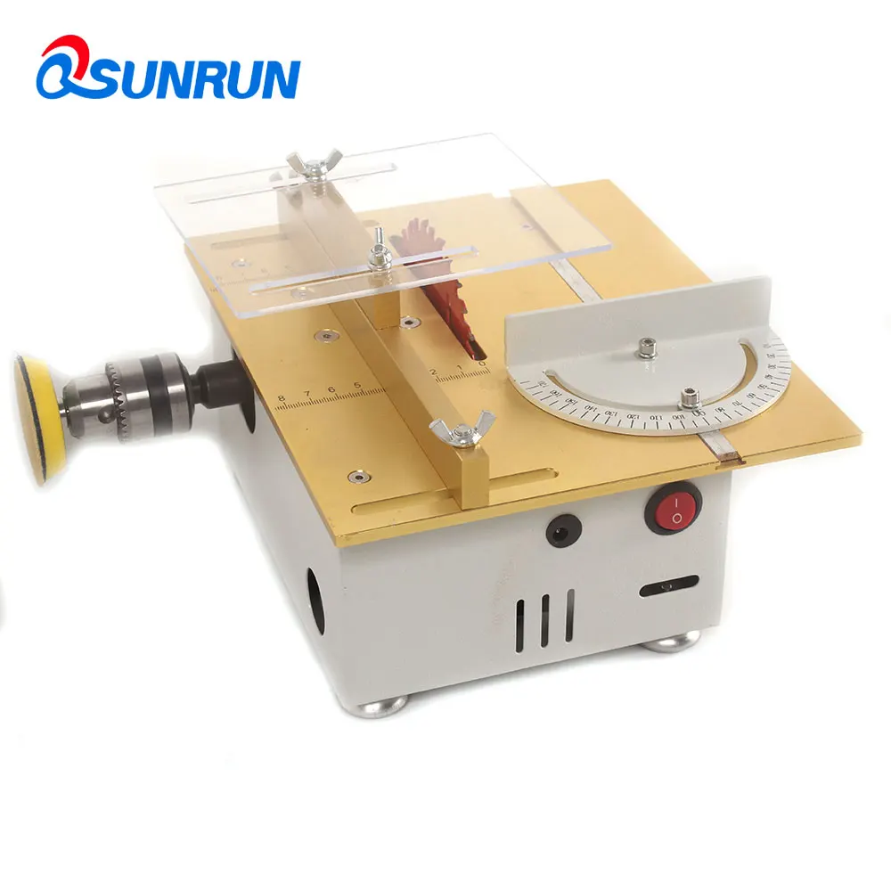 SUNRUN хобби мини DIY машина Настольная пила набор с подарками для деревообработки