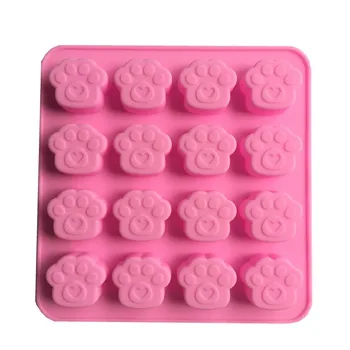 

16 holes Cookie Baking Molds Dog Paw Silicone Mold Cake Decorating Tools Cookie Cutter Pastry Accessory Kitchen Accessoriess