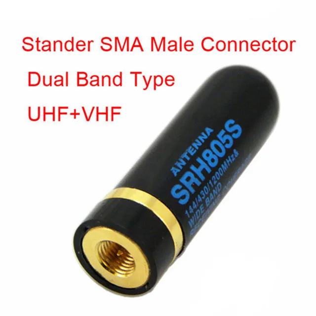 SRH805S Двухдиапазонная UHF + VHF антенна SMA штекер для Baofeng UV3R UV100 LINTON LT6100 LT6188 YAESU/Vertex