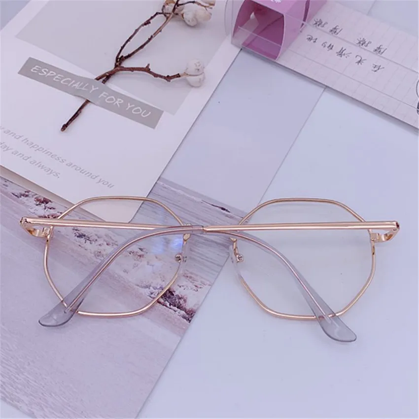 Men Vintage Anti Blue light Glasses Frame Round Women Lens Myopia Optical Mirror Simple Metal Anti-blue Clear Eyewear Frames