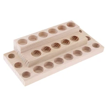 Натурального дерева ручной работы необходимо Масла духи Дисплей хранения Подставка-органайзер 3 слоя для 23 штуки бутылки